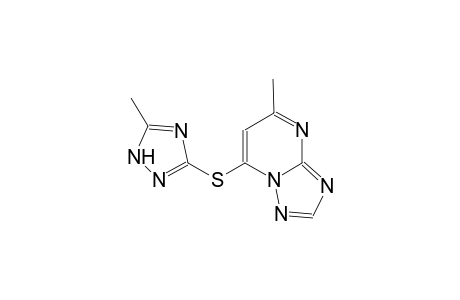 5-methyl-7-(5-methyl-1H-1,2,4-triazol-3-ylthio)[1,2,4]triazolo[1,5-a]pyrimidine