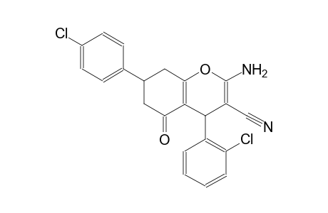 2-amino-4-(2-chlorophenyl)-7-(4-chlorophenyl)-5-oxo-5,6,7,8-tetrahydro-4H-chromene-3-carbonitrile