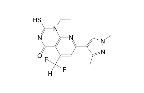 pyrido[2,3-d]pyrimidin-4(1H)-one, 5-(difluoromethyl)-7-(1,3-dimethyl-1H-pyrazol-4-yl)-1-ethyl-2-mercapto-