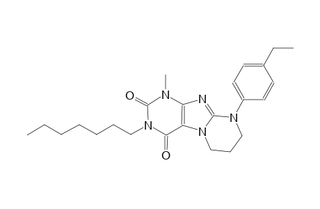 9-(4-ethylphenyl)-3-heptyl-1-methyl-6,7,8,9-tetrahydropyrimido[2,1-f]purine-2,4(1H,3H)-dione