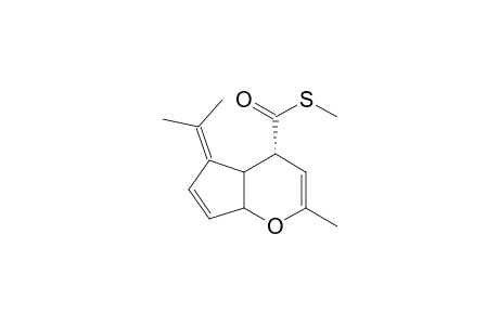 7-Isopropylidene-5-.alpha.(-methylthio)acetyl-3-methyl-2-oxabicyclo[4.3.0]nona-3,8-diene