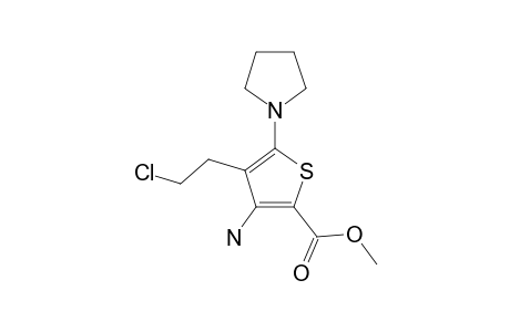METHYL-3-AMINO-4-(2-CHLOROETHYL)-5-PYRROLIDINO-2-THIOPHENECARBOXYLATE