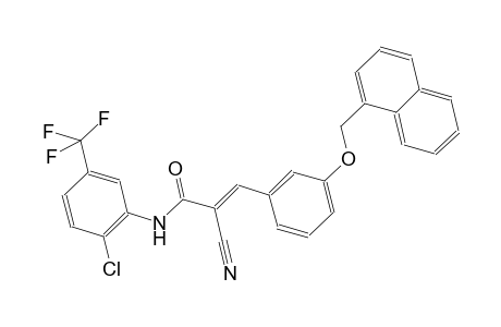 (2E)-N-[2-chloro-5-(trifluoromethyl)phenyl]-2-cyano-3-[3-(1-naphthylmethoxy)phenyl]-2-propenamide