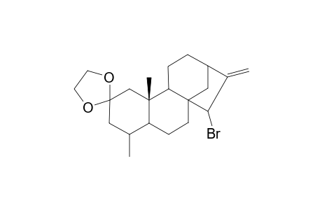 19-Norkaur-16-en-3-one, 15-bromo-, cyclic 1,2-ethanediyl acetal, (4.beta.)-