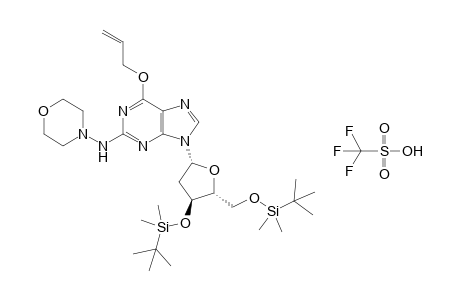 6-O-Allyl-3',5'-bis-O-(tert-butyldimethylsilyl)-2'-deoxy-2-N-morpholinoguanosine triflate