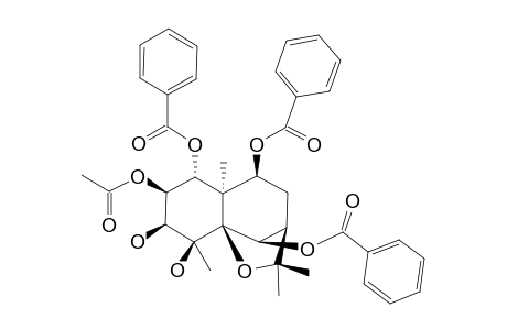 (1R,2S,3S,4S,5S,6R,7R,9S,10R)-2-Acetoxy-1,6,9-tribenzoyloxy-3,4- dihydroxydihydro-.beta.-agarofuran