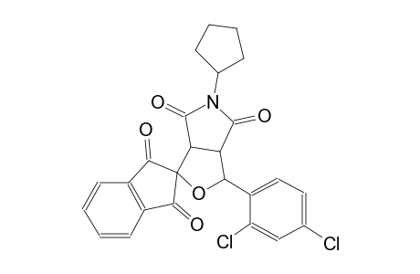 5-cyclopentyl-3-(2,4-dichlorophenyl)-3a,6a-dihydrospiro[furo[3,4-c]pyrrole-1,2'-indene]-1',3',4,6(3H,5H)-tetraone