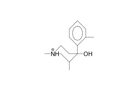 4-Hydroxy-1,3-dimethyl-trans-4-(2-tolyl)-piperidine cation