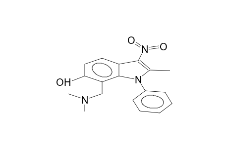 1-phenyl-2-methyl-3-nitro-6-hydroxy-7-dimethylaminomethylindole