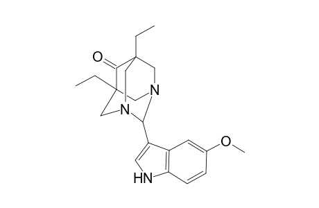 1,3-Diazatricyclo[3.3.1.1(3,7)]decan-6-one, 5,7-diethyl-2-(5-methoxy-1H-indol-3-yl)-