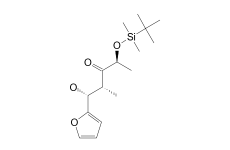 (-)-(2S,4R,5R)-5-HYDROXY-4-METHYL-5-(1-FURYL)-2-[((DIMETHYL)-(1,1-DIMETHYLETHYL)-SILYL)-OXY]-3-PENTANONE