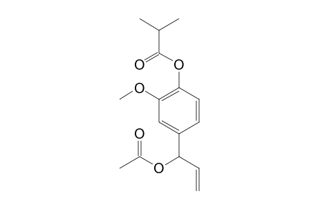Isobutyric acid, 4-(1-hydroxyallyl)-2-methoxyphenyl ester acetate