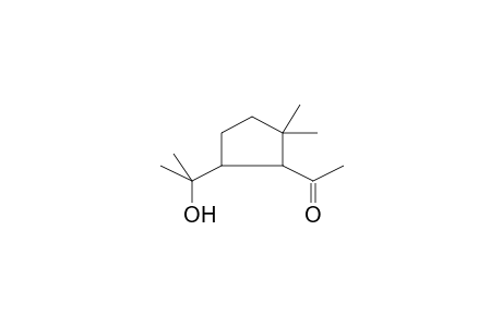 1-ACETYL-2,2-DIMETHYL-5-(ALPHA-HYDROXYISOPROPYL)CYCLOPENTANE