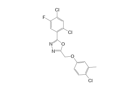 2-(2,4-Dichloro-5-fluorophenyl)-5-(4-chloro-3-methylphenyloxy)methyl-1,3,4-oxadiazole