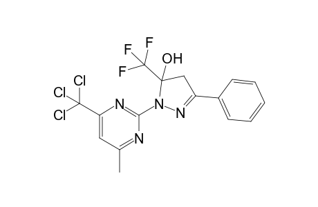 2-[4-methyl-6-(trichloromethyl)-2-pyrimidinyl]-5-phenyl-3-(trifluoromethyl)-4H-pyrazol-3-ol
