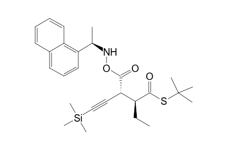 S-tert-Butyl (2S,3R)-2-Ethyl-3-[[[(R)-1-(1-naphthay)lethyl]amino]carboxy]-5-(trimethylsilyl)-4-pentynethioate