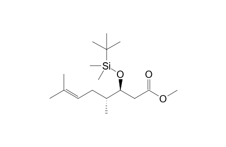 (3S,4R)-3-(tert-Butyldimethylsilyloxy)-4,7-dimethyloct-6-enoic methyl ester