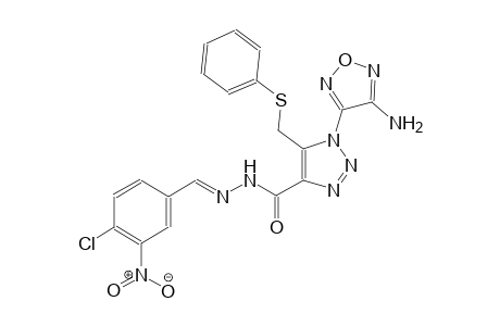 1-(4-amino-1,2,5-oxadiazol-3-yl)-N'-[(E)-(4-chloro-3-nitrophenyl)methylidene]-5-[(phenylsulfanyl)methyl]-1H-1,2,3-triazole-4-carbohydrazide