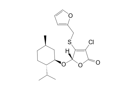 5-(l-Menthyloxy)-4-furfurylthio-3-(S)-chloro-2(5H)furanone