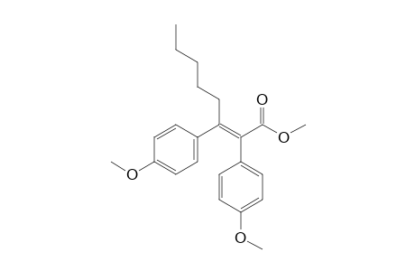 (E)-2,3-bis(4-methoxyphenyl)-2-octenoic acid methyl ester