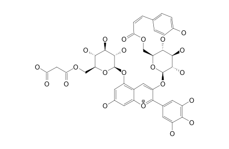 DELPHINIDIN-3-O-(6-O-CIS-PARA-COUMAROYL-BETA-D-GLUCOPYRANOSIDE)-5-O-(6-O-MALONYL-BETA-D-GLUCOPYRANOSIDE)