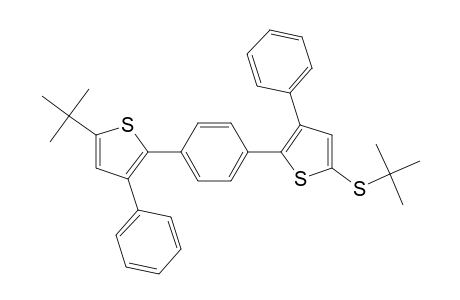 5-tert-Butyl-5'-(tert-butylthio)-3,3'-diphenyl-2,2'-(1,4-phenylen)bis(thiophen)
