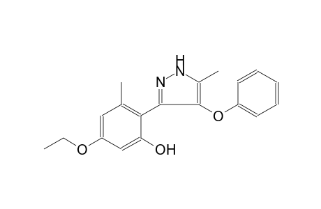 5-ethoxy-3-methyl-2-(5-methyl-4-phenoxy-1H-pyrazol-3-yl)phenol