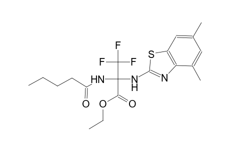 ethyl 2-[(4,6-dimethyl-1,3-benzothiazol-2-yl)amino]-3,3,3-trifluoro-2-(pentanoylamino)propanoate