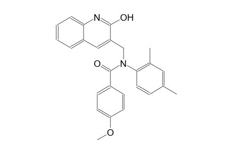 N-(2,4-dimethylphenyl)-N-[(2-hydroxy-3-quinolinyl)methyl]-4-methoxybenzamide