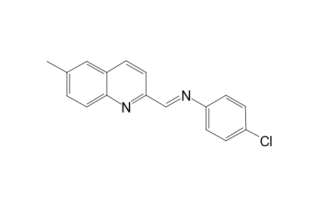 (E)-4-chloro-N-((6-methylquinolin-2-yl)methylene)aniline