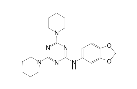 1,3,5-triazin-2-amine, N-(1,3-benzodioxol-5-yl)-4,6-di(1-piperidinyl)-