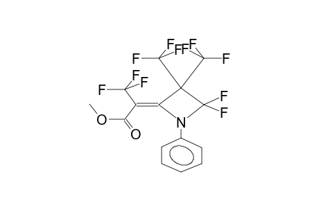 1-PHENYL-2,2-DIFLUORO-3,3-BIS(TRIFLUOROMETHYL)-4-(CARBMETHOXYTRIFLUOROMETHYLMETHYLENE)AZETIDINE