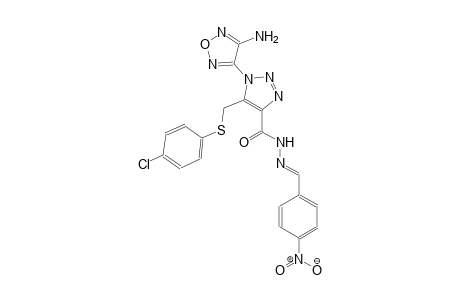 1-(4-amino-1,2,5-oxadiazol-3-yl)-5-{[(4-chlorophenyl)sulfanyl]methyl}-N'-[(E)-(4-nitrophenyl)methylidene]-1H-1,2,3-triazole-4-carbohydrazide