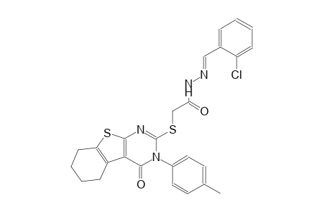 N'-[(E)-(2-chlorophenyl)methylidene]-2-{[3-(4-methylphenyl)-4-oxo-3,4,5,6,7,8-hexahydro[1]benzothieno[2,3-d]pyrimidin-2-yl]sulfanyl}acetohydrazide
