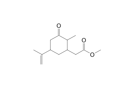 2-(5-isopropenyl-3-keto-2-methyl-cyclohexyl)acetic acid methyl ester