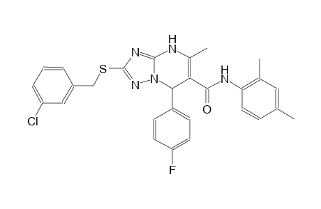 2-[(3-chlorobenzyl)sulfanyl]-N-(2,4-dimethylphenyl)-7-(4-fluorophenyl)-5-methyl-4,7-dihydro[1,2,4]triazolo[1,5-a]pyrimidine-6-carboxamide