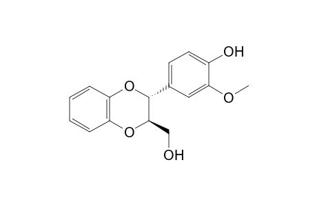 3trans-(4-Hydroxy-3-methoxyphenyl)-1,4-benzodioxan-2rel-methanol