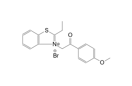 2-ethyl-3-[2-(4-methoxyphenyl)-2-oxoethyl]-1,3-benzothiazol-3-ium bromide