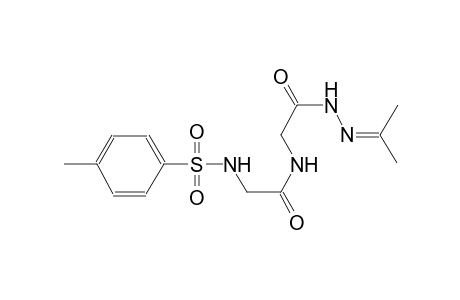 N-{2-[2-(1-methylethylidene)hydrazino]-2-oxoethyl}-2-{[(4-methylphenyl)sulfonyl]amino}acetamide