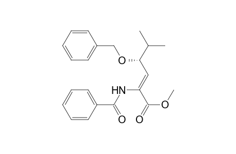 (4R*)-Methyl 4-(Benzyloxy)-2-(N-benzoylamino)-5-methyl-2(Z)-hexenoate
