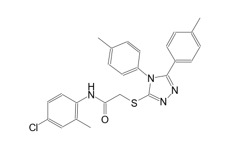 2-{[4,5-bis(4-methylphenyl)-4H-1,2,4-triazol-3-yl]sulfanyl}-N-(4-chloro-2-methylphenyl)acetamide