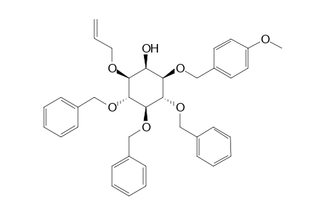 (-)-3-O-Allyl-4,5,6-tri-O-benzyl-1-O-(p-methoxybenzyl)-myo-insitol