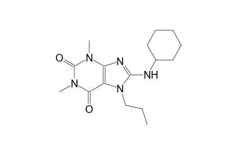 8-(cyclohexylamino)-1,3-dimethyl-7-propyl-3,7-dihydro-1H-purine-2,6-dione