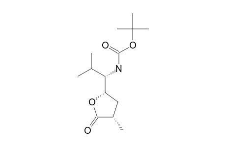 (3S,5S,1'S)-5-[1-(TERT.-BUTYLOXYCARBONYLAMINO)-2-METHYLPROPYL]-3-METHYLTETRAHYDROFURAN-2-ONE