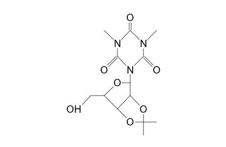 1,3-Dimethyl-5-(2,3-isopropylidene.beta.-D-ribofuranosyl)-S-triazine-2,4,6(1H,3H,5H)-trione