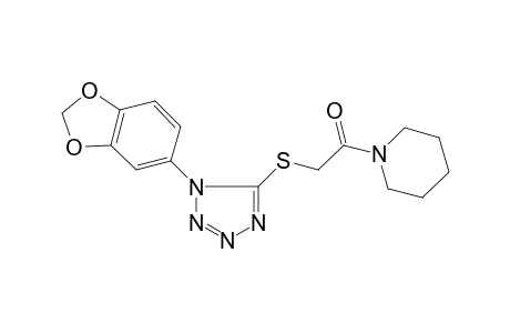 Ethanone, 2-[1-(3,4-methylenedioxyphenyl)-5-tetrazolylthio)-1-(1-piperidyl)-