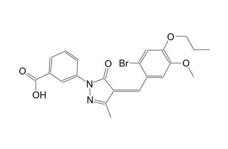 3-[(4Z)-4-(2-bromo-5-methoxy-4-propoxybenzylidene)-3-methyl-5-oxo-4,5-dihydro-1H-pyrazol-1-yl]benzoic acid