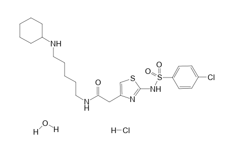 N-[5-(Cyclohexylamino)pentyl]-2-[[(4-chlorophenyl)sulfonyl]amino]-1,3-thiazol-4-yl-acetamide hydrochloride hydrate