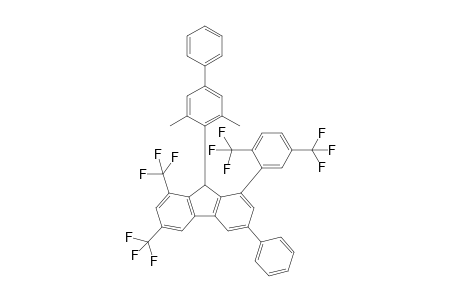 1-[3',5'-(Trifluoromethyl)phenyl]-3-phenyl-6,8-bis(trifluoromethyl)-9-(2",6"-dimethyl-4"-phenylphenyl)-fluorene