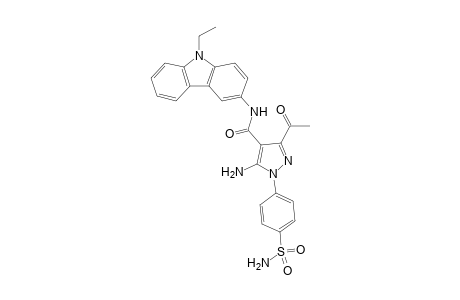 3-Acetyl-5-amino-N-(9-ethyl-9H-carbazol-3-yl)-1-(4-sulfamoylphenyl)-1H-pyrazole-4-carboxamide